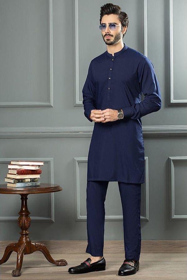 Men's Wash And Wear Kurta Pajama Set - 2 Pcs in All Colors