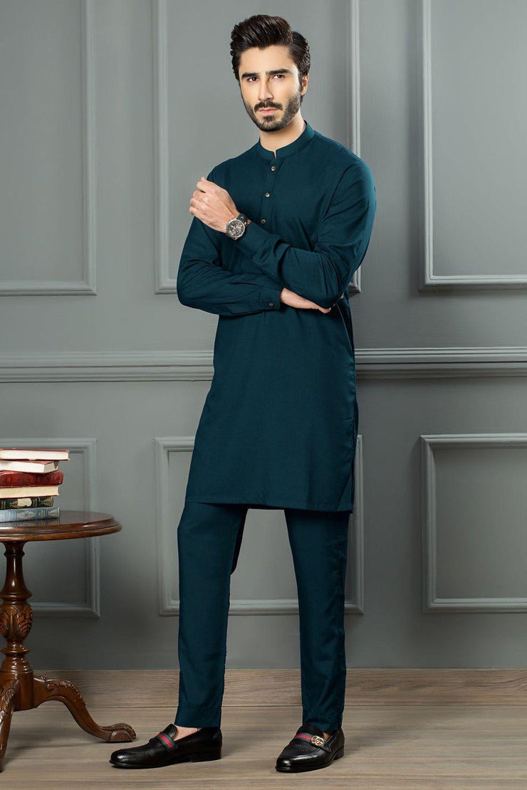 Men's Wash And Wear Kurta Pajama Set - 2 Pcs in All Colors