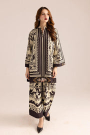 Stylish Printed Shirt and Trouser Set - 2 Pcs Women's Stitched Outfits