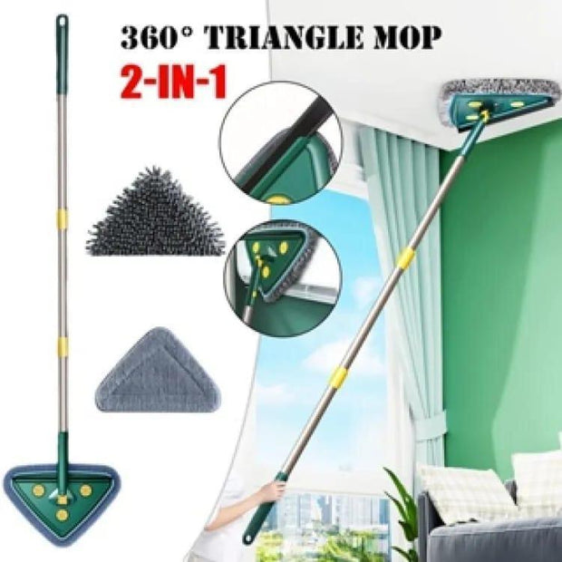 360 Degree Triangle Twister Mop - 1 Pc for Effortless Cleaning