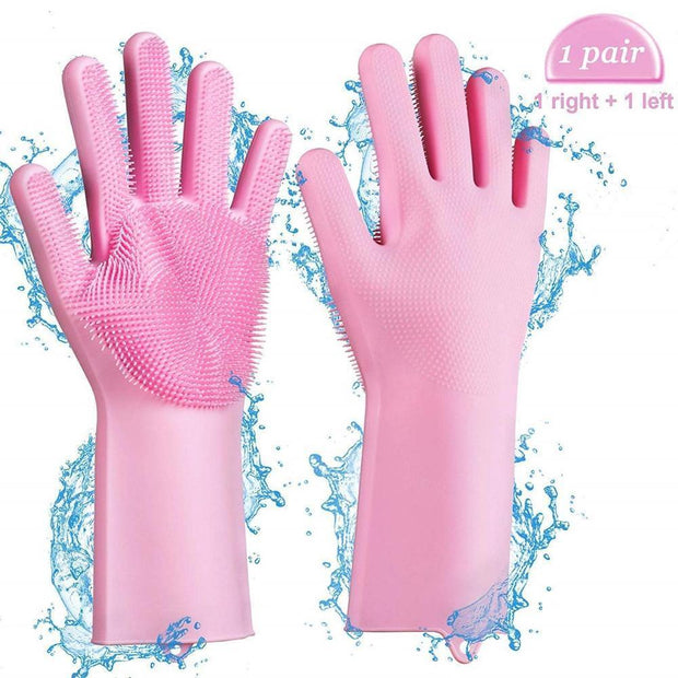 Multifunctional Rubber Dish Washing Gloves - 1 Pc for Ultimate Cleaning