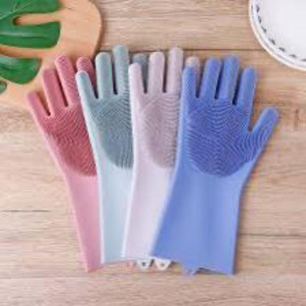 Multifunctional Rubber Dish Washing Gloves - 1 Pc for Ultimate Cleaning