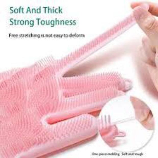 Multifunctional Rubber Dish Washing Gloves - 1 Pc for Ultimate Cleaning