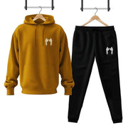 Men's Fleece Printed Hoodie Track Suit - 2 Pcs Set